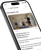 La app JAAFIT mostrada en un teléfono